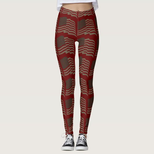 Abstracte Yoga Lady Leggings (Voorkant)