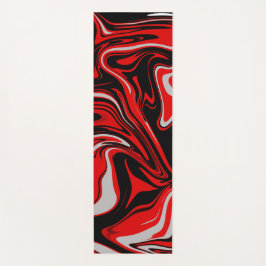 Abstracte Yoga Mat (rood en zwart)