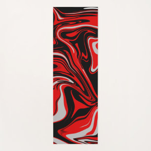 Abstracte Yoga Mat (rood en zwart)