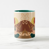 Abstracte Yoga Pose Coffee Mok (Midden)