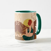 Abstracte Yoga Pose Coffee Mok (Voorkant rechts)