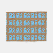 Abstracte Yoga, voeg tekst toe Fleece Deken (Voorkant (Horizontaal))