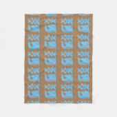 Abstracte Yoga, voeg tekst toe Fleece Deken (Voorkant)