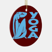 Abstracte YOGA, voeg tekst toe, geef tekst uit Keramisch Ornament (Rechts)