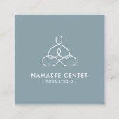 Abstracte yoga/wellness/meditatie vierkante visitekaartje (Voorkant)