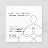 Abstracte yoga/wellness/meditatie vierkante visitekaartje (Achterkant)