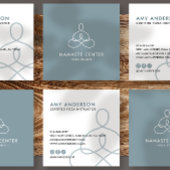 Abstracte yoga/wellness/meditatie vierkante visitekaartje