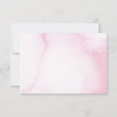 *~* Abstracte Zachte Blush Roze bruiloft RSVP Inse (Achterkant)