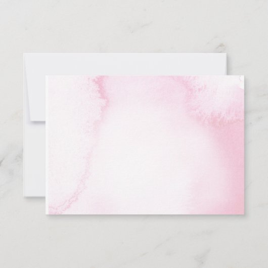 *~* Abstracte Zachte Blush Roze bruiloft RSVP Inse (Achterkant)