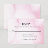 *~* Abstracte Zachte Blush Roze bruiloft RSVP Inse Kaartje (Voorkant / Achterkant)