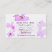 *~* Abstracte Zachte Elegant Floral Waterverf  Visitekaartje (Achterkant)