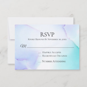 *~* Abstracte zachte lavender Munt Weddenschap RSV RSVP Kaartje