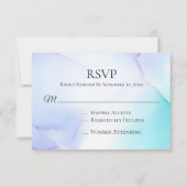 *~* Abstracte zachte lavender Munt Weddenschap RSV RSVP Kaartje (Voorkant)