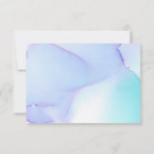 *~* Abstracte zachte lavender Munt Weddenschap RSV RSVP Kaartje (Achterkant)