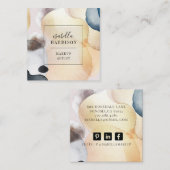 Abstracte zachte pasta's maken artistiek vierkante visitekaartje (Voorkant / Achterkant)