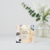 Abstracte zachte pasta's maken artistiek vierkante visitekaartje (Staand voorkant)