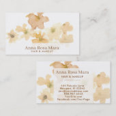 *~* Abstracte Zachte Perzikbeige Florenz Waterverf Visitekaartje (Voorkant / Achterkant)