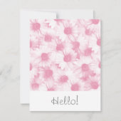 Abstracte Zachte Roze Daisy Pattern Kaart (Voorkant)