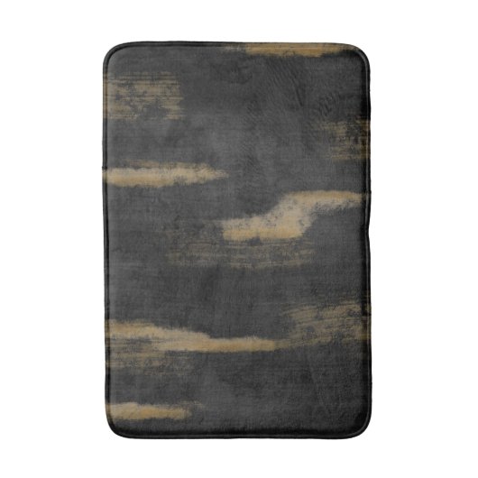 Abstracte zachte steenkool en gouden houtskool badmat (Voorkant Verticaal)