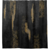 Abstracte zachte steenkool en gouden houtskool douchegordijn (Voorkant)