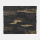 Abstracte zachte steenkool en gouden houtskool fleece deken (Voorkant (Horizontaal))
