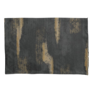 Abstracte zachte steenkool en gouden houtskool kussensloop