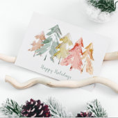 Abstracte zachte Waterverf voor kerstbomen Briefkaart