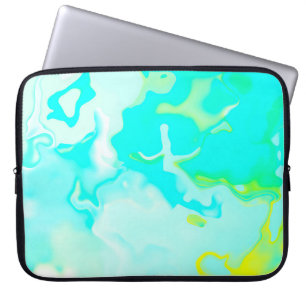 Abstracte zachte wolkenachtergrond in pastelkleuri laptop sleeve