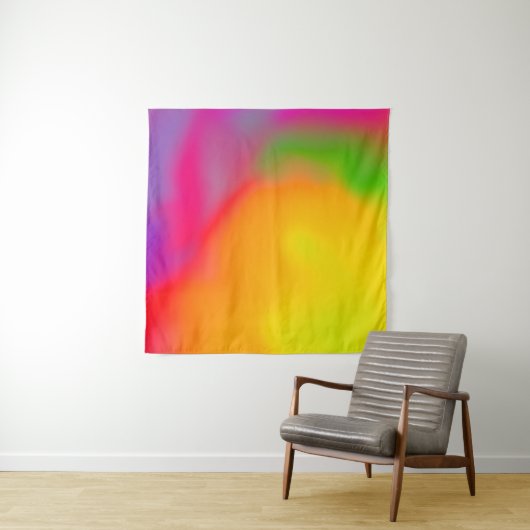 Abstracte zachte wolkenachtergrond in pastelkleuri wandkleed (In Situ (horizontaal))