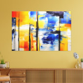 Abstracte zachtheid canvas afdruk (Insitu (Woonkamer))