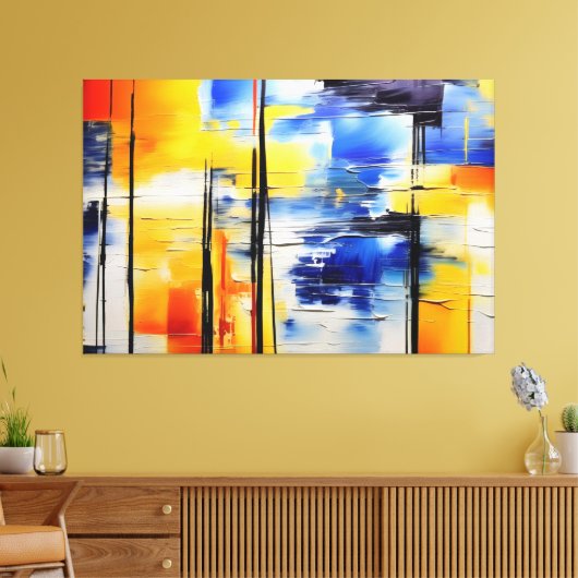 Abstracte zachtheid canvas afdruk (Insitu (Woonkamer))