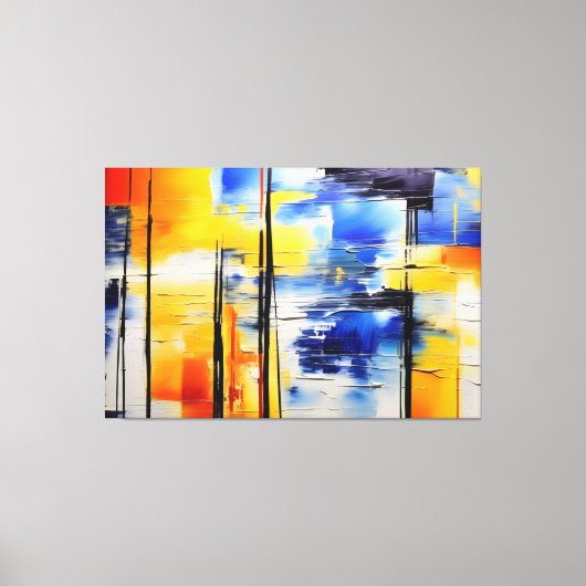Abstracte zachtheid canvas afdruk (Voorkant)