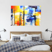 Abstracte zachtheid canvas afdruk (Insitu (Slaapkamer))