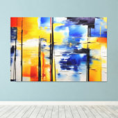 Abstracte zachtheid canvas afdruk (Insitu (Houten vloer))