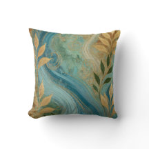 Abstracte Zaffre-Golden Leaf Art Style 4