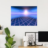 Abstracte zakelijke achtergrond poster (Thuiskantoor)