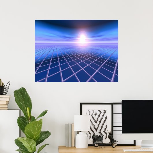 Abstracte zakelijke achtergrond poster (Thuiskantoor)