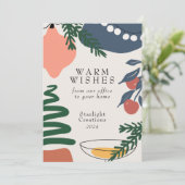 Abstracte zakelijke flat vakantie Kaart (Staand voorkant)