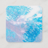 abstracte zakelijke kaart sjabloon blauwe splash vierkante visitekaartje (Achterkant)