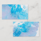 abstracte zakelijke kaart sjabloon blauwe splash visitekaartje (Voorkant / Achterkant)