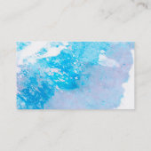 abstracte zakelijke kaart sjabloon blauwe splash visitekaartje (Achterkant)