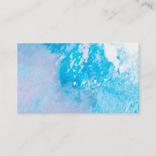 abstracte zakelijke kaart sjabloon blauwe splash visitekaartje (Voorkant)