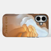 Abstracte zandsteengolfvormen Case-Mate iPhone case (Achterkant (horizontaal))