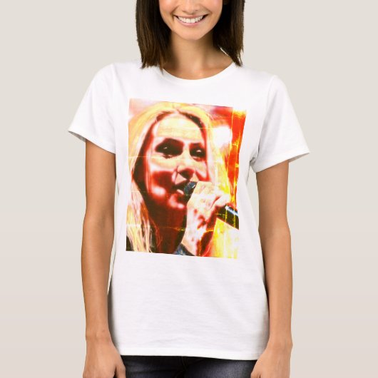 Abstracte Zanger Muziek Liefhebber T-shirt (Voorkant)