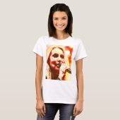 Abstracte Zanger Muziek Liefhebber T-shirt (Voorkant volledig)