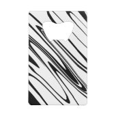 Abstracte Zebra afdrukken Creditkaart Flessenopener (Achterkant)