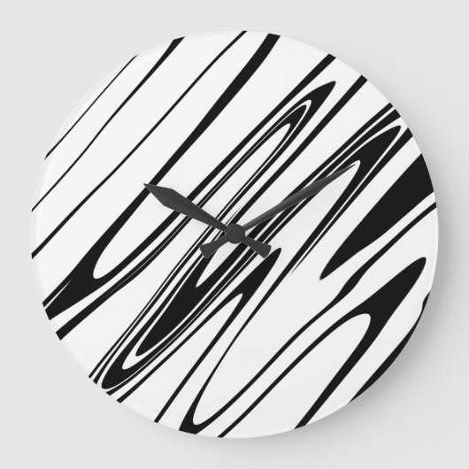 Abstracte Zebra afdrukken Grote Klok (Voorkant)