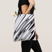 Abstracte Zebra afdrukken Tote Bag (Dichtbij)