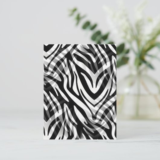 Abstracte Zebra Briefkaart (Staand voorkant)
