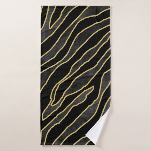 Abstracte zebra gestreept. Afdrukafbeelding van di Badhanddoek (Badhanddoek)